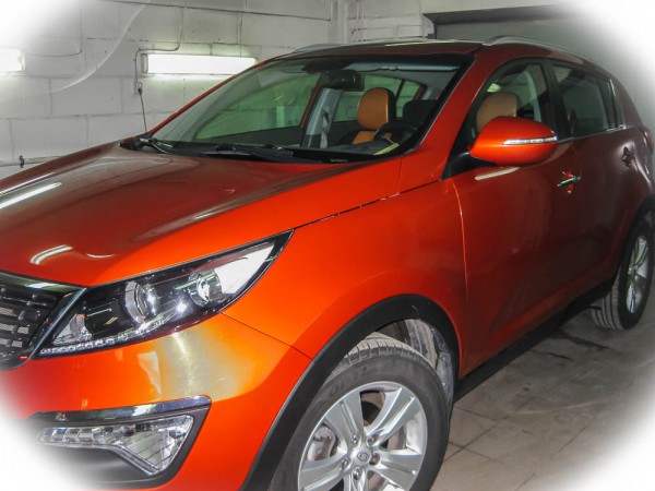 Kia Sportage установка Pandora DXL 3910, тонирование стёкол